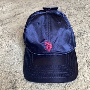 ✌🏼 NWT Polo Blue and Pink Satin Look Baseball Hat